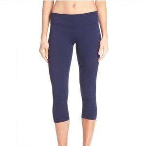Zella Navy Crop yoga workout  leggings Size Small